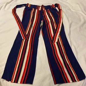 Women’s Guess Wide Leg Striped Pant with Front Tie